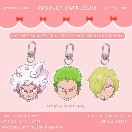 MONSTER TRIO STICKERS AND KEYCHAINS
